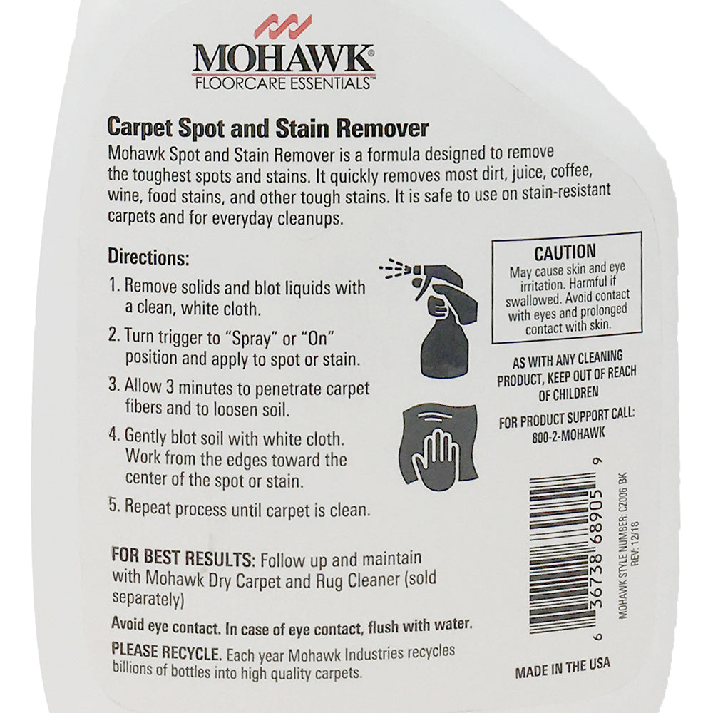 Mohawk Carpet Spot & Stain Remover 32 oz Spray Carpets & More Direct