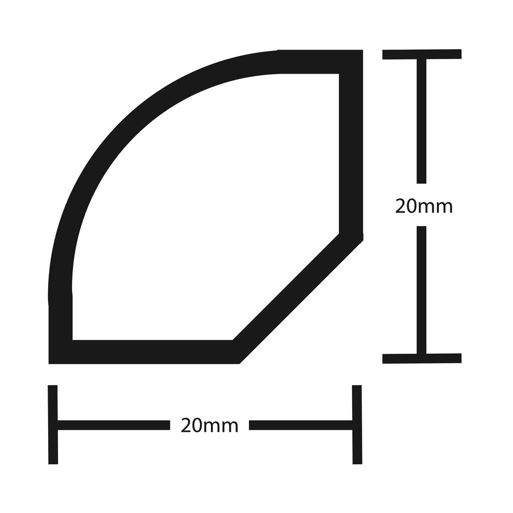 Resolve Floor QRTC122 SPC Rigid Core 8 Ft Long Quarter Round (3/4