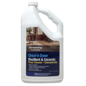 Armstrong S-338 Once 'n Done Resilient and Ceramic Floor Cleaner Concentrate 1/2 Gallon 64 oz