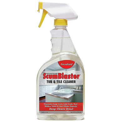 ForceField ScumBlaster Tub and Tile Cleaner Industrial Strength Ready To Use Deep Cleans Grout 32 oz