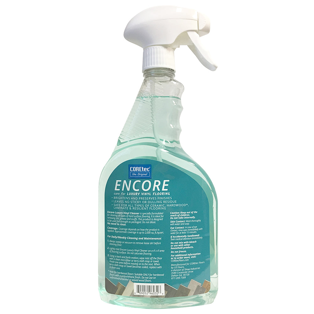 COREtec Encore Floor Cleaner for Luxury Vinyl Flooring - 32 oz Spray ...