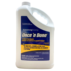 Armstrong Once'n Done No-Rinse Floor Cleaner Concentrate for No-Wax Vinyl, Ceramic & Stone 1 Gallon