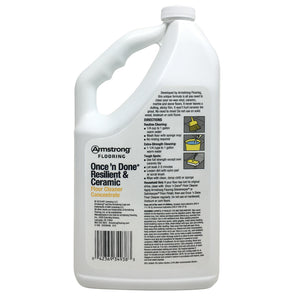 Armstrong S-338 Once 'n Done Resilient and Ceramic Floor Cleaner Concentrate 1/2 Gallon 64 oz