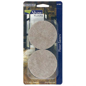 Shaw 2.75" Cream/Brown Place and Slide Floor Saver Pads 4 Units