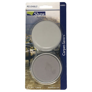 Shaw 2.75" Cream Carpet Savers Reusable Slider Pads 4 Units