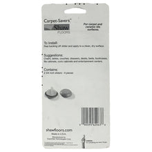 Shaw 2-3/4" Gray Slider Peel Back Carpet Saver Pads 4 Units