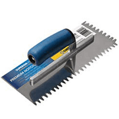 Superiorbilt SoftGrip Notch Trowel (5/16 x 1/4 x 1/16 v)