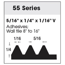 SuperiorBilt ProBilt 55 Series 85-55G 11" Professional Trowel V Notch Size (5/16" x 1/4" x 1/16")