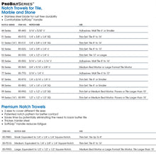 SuperiorBilt ProBilt 99 Series 85-99G 11" Professional Trowel Square Notch Size (1/2" x 1/2" x 1/2")