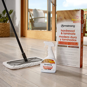 Armstrong Hardwood and Laminate Cleaning System With Spray Cleaner, Mop and Cloth Mop Cover Kit