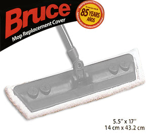 Bruce Reusable Microfiber Mop Replacement Cover For Mop Head 5.5" x 17"