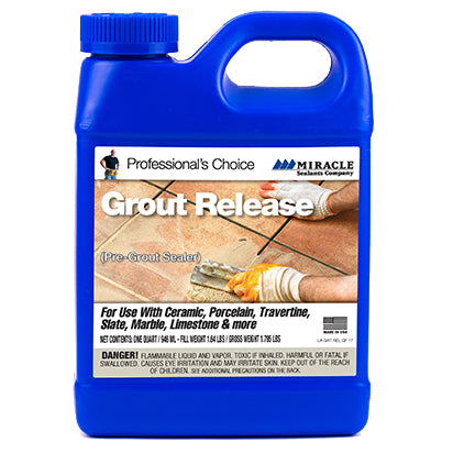 Miracle Sealants GRTRELQT6 Grout Release Pre-Grout Sealer for use with stone and ceramic Quart 32 oz