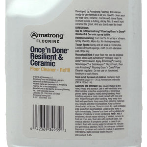 Armstrong S-337 Once'n Done Resilient & Ceramic Cleaner Refill Ready to Use 64 oz - Carpets & More Direct