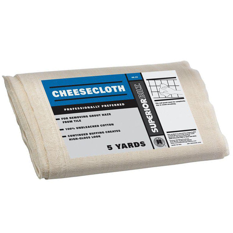 SuperiorBilt Cheesecloth 5-Yard made of Unbleached Cotton Removes Grout Haze & Polishes Tile Surface