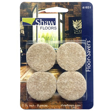 Shaw 1.5" Beige Peel Back Felt Floor Saver Pads 8 Units