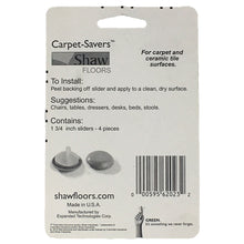 Shaw 1-3/4" Gray Slider Peel Back Carpet Saver Pads 4 Units