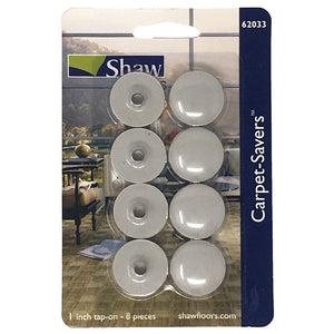 Shaw 1" Gray Furniture Slider Tap-on Floor Saver Pads 8 Units
