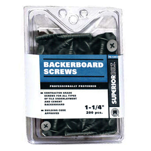 SuperiorBilt Backerboard Phillips Screws 1-1/4" For Underlayment and Cement Backboard (200 pcs)