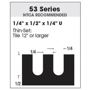 SuperiorBilt ProBilt 53 Series 85-53G 11" Professional Trowel U Notch Size (1/4" x 1/2" x 1/4")