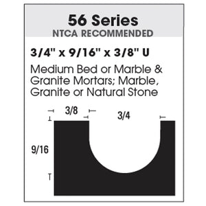 SuperiorBilt ProBilt 56 Series 85-56G 11" Professional Trowel U Notch Size (3/4" x 9/16" x 3/8")
