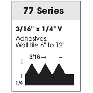 SuperiorBilt ProBilt 77 Series 85-77G 11" Professional Trowel V Notch Size (3/16" x 1/4")