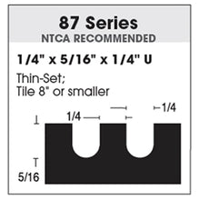 SuperiorBilt ProBilt 87 Series 85-87G 11" Professional Trowel U Notch Size (1/4" x 5/16" x 1/4")