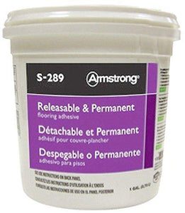Armstrong Releasable & Permanent Flooring Adhesive S-289 1 Gallon