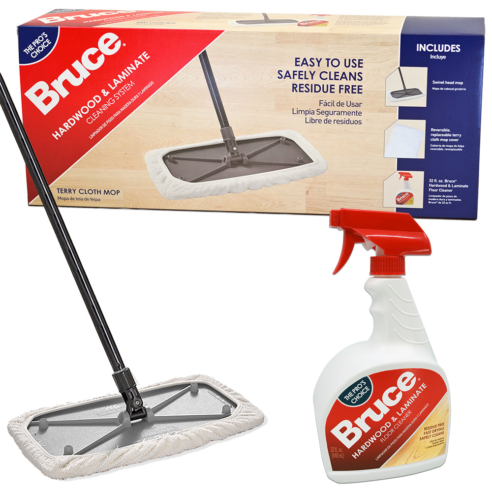 Bruce Cks01 Hardwood And Laminate Cleaning System Kit With Terry Cloth Mop Er Carpets More Direct