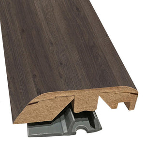 Quick-Step Performance Accessories 84.2" (2.15m) Multifunctional Molding in Color Dark Grey Varnished Oak U1305 Eligna, includes track and Incizo tool