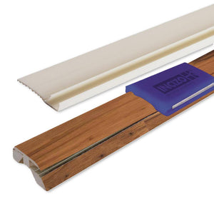 Quick-Step Performance Accessories 84.2" (2.15m) Laminate Multifunctional Molding Door & Threshold Profile in Color Aged Cork Hickory U1682 Veresque, includes track and Incizo tool - Carpets & More Direct