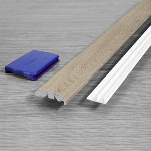 Quick-Step Performance Accessories 84.2" (2.15m) Laminate Multifunctional Molding Door & Threshold Profile in Color Boathouse Chestnut US3530 Elevae, includes track and Incizo tool - Carpets & More Direct